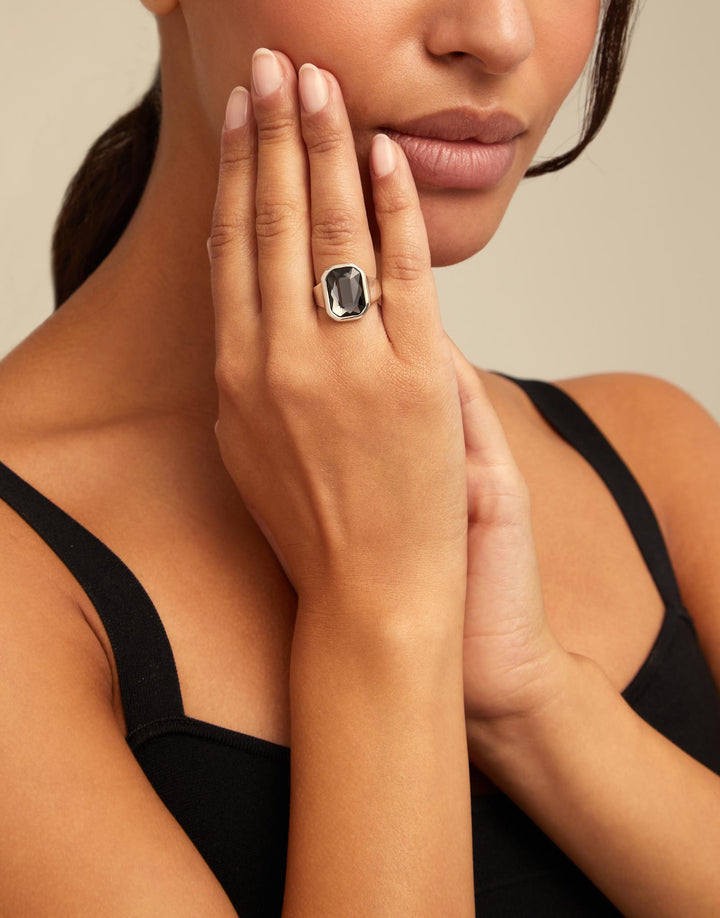 UNOde50 Silver Lock Confident Ring