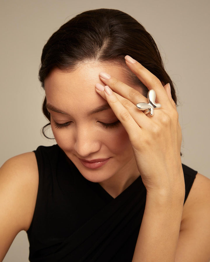 UNOde50 Silver Butterfly Effect Ring