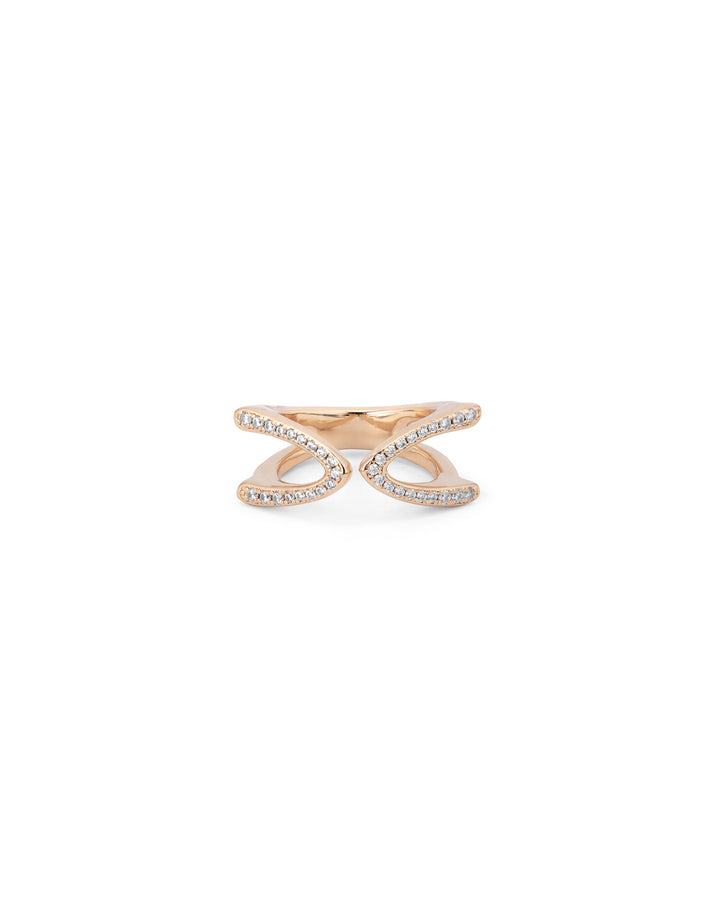 UNOde50 Gold Stand out Topaz Brave Ring