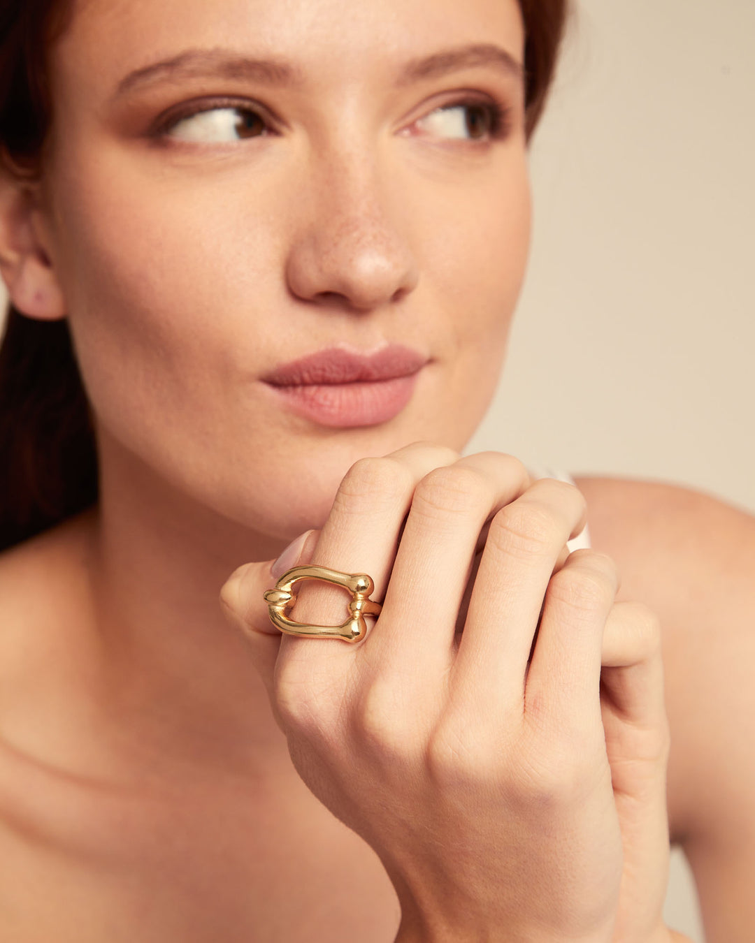 UNOde50 Gold Serotonin Youthful Ring