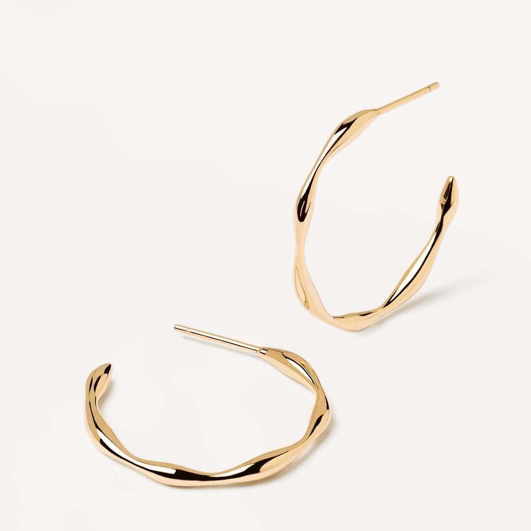 PDPAOLA Gold Vanilla Hoop Earrings