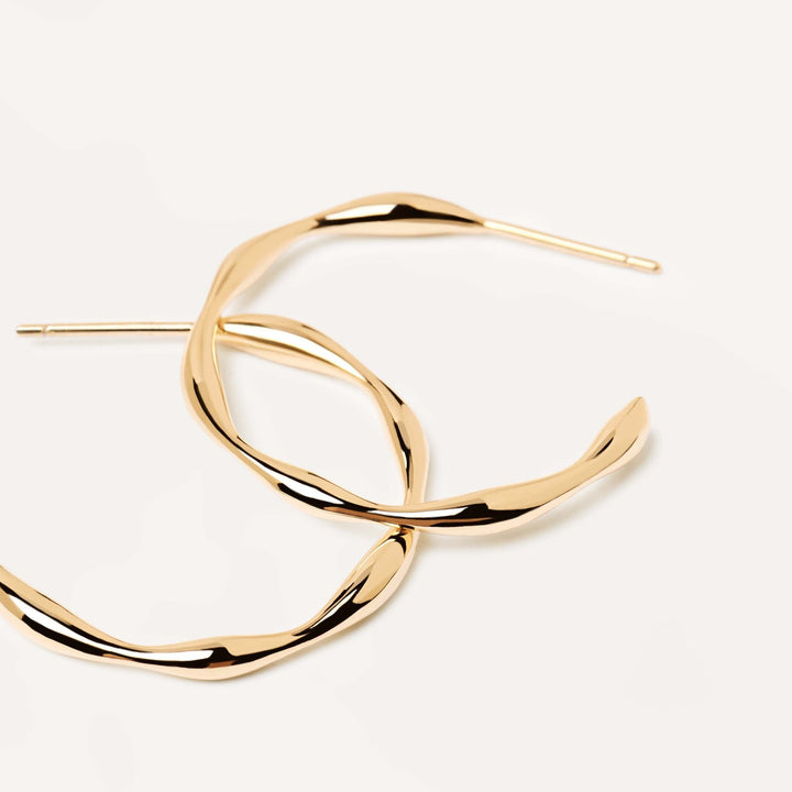 PDPAOLA Gold Vanilla Hoop Earrings