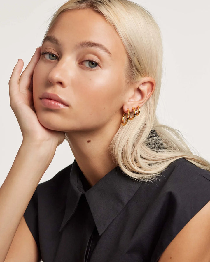 PDPAOLA Gold Ar Supreme Cloud U Earrings