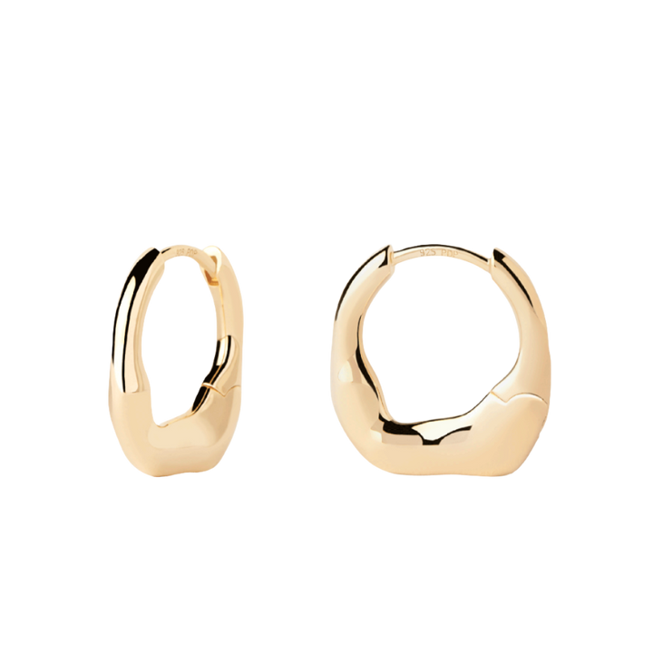 PDPAOLA Gold Mini Magma Hoop Earrings