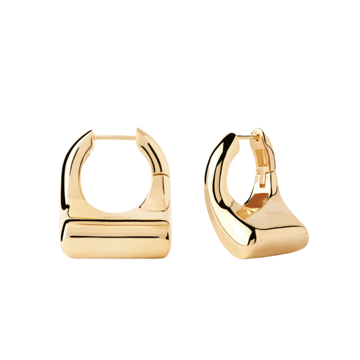 PDPAOLA Gold Medium Ibiza Hoop Earrings