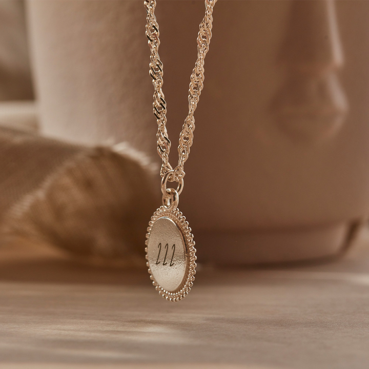 ChloBo Silver Personalised Moon Coin Necklace