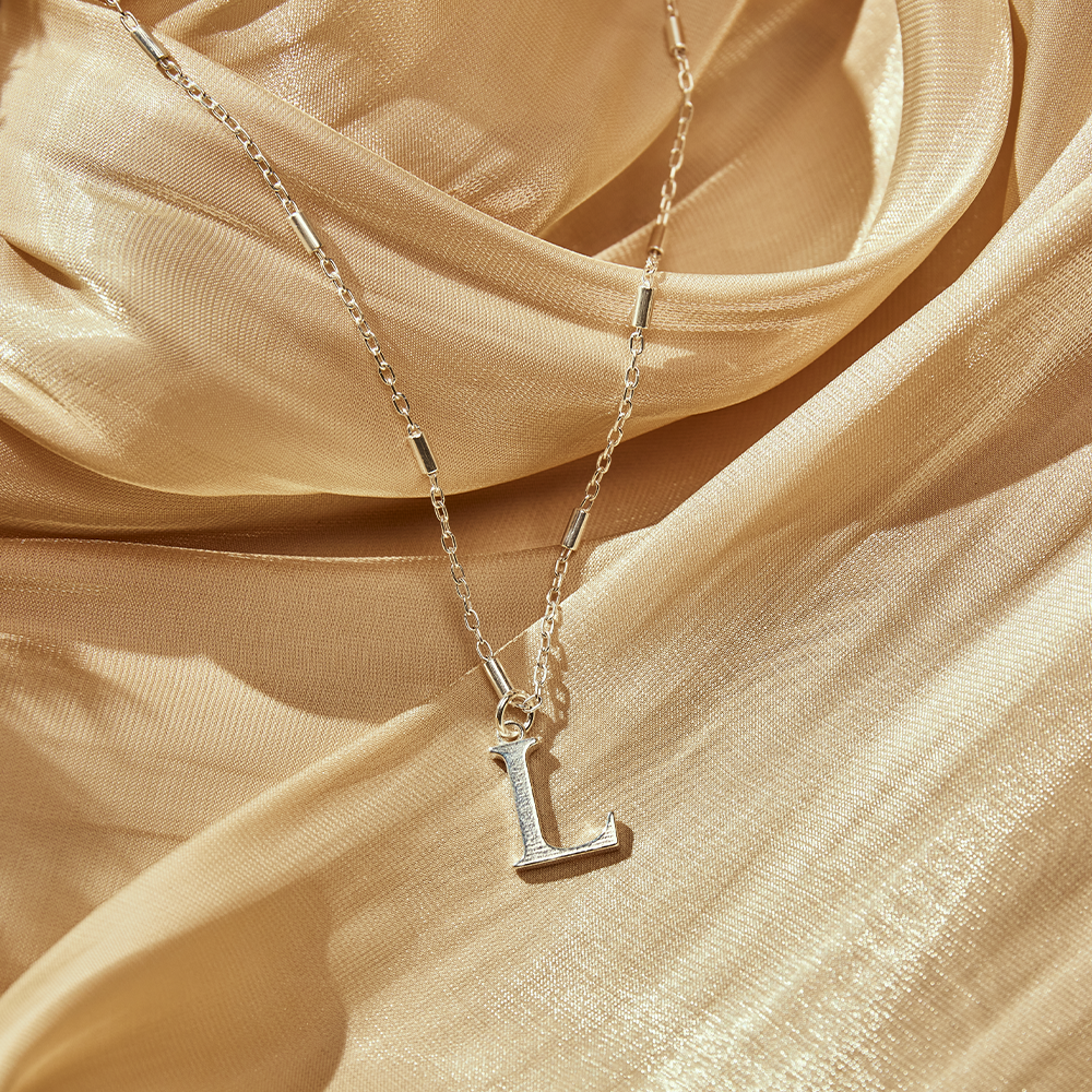 ChloBo Silver Initials A-Z Necklace