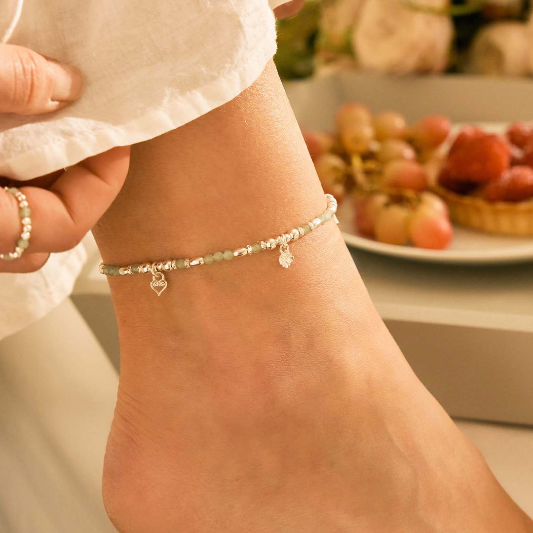 ChloBo Silver Harmony Aventurine Anklet