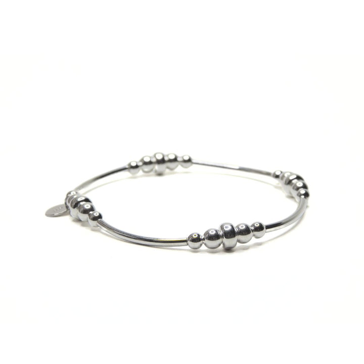 Little Grey Moon Silver Chunky Noodle Bracelet