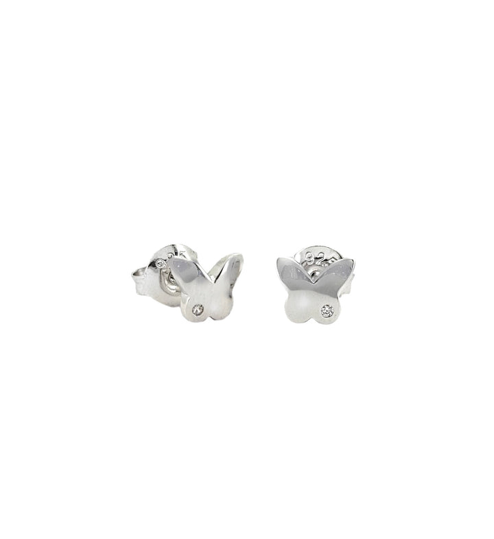 ol&co Silver Butterfly Stud Earrings