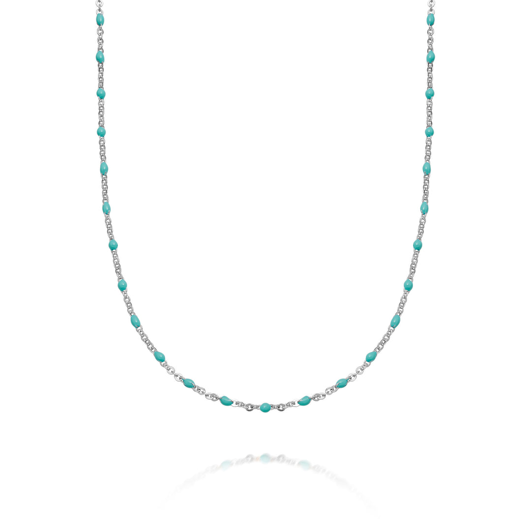 Daisy London Sterling Silver Treasures Turquoise Beaded Necklace