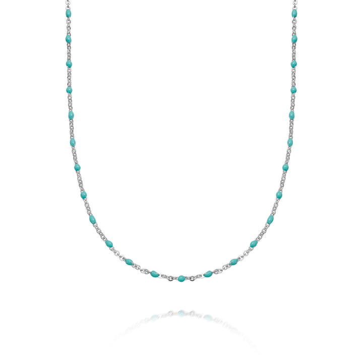 Daisy London Sterling Silver Treasures Turquoise Beaded Necklace