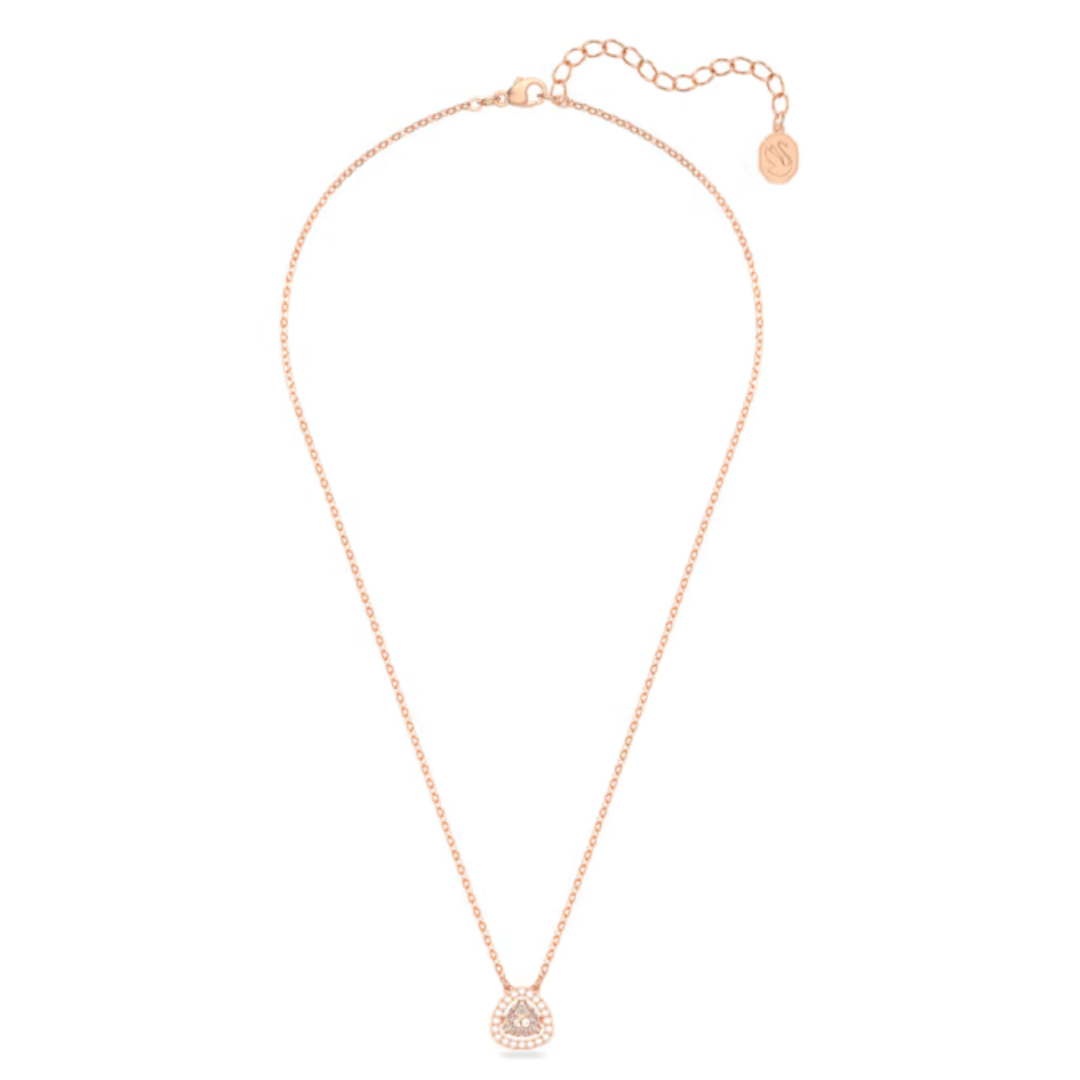 Swarovski Rose Gold Millenia Trilliant Cut Crystal Necklace