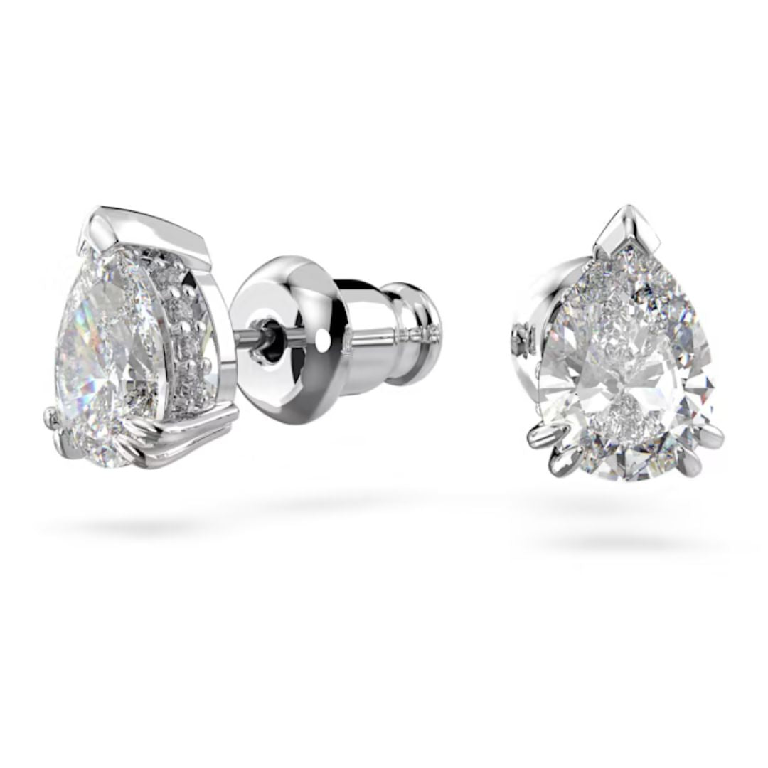 Swarovski Silver Stilla Pear Cut Stud Earrings