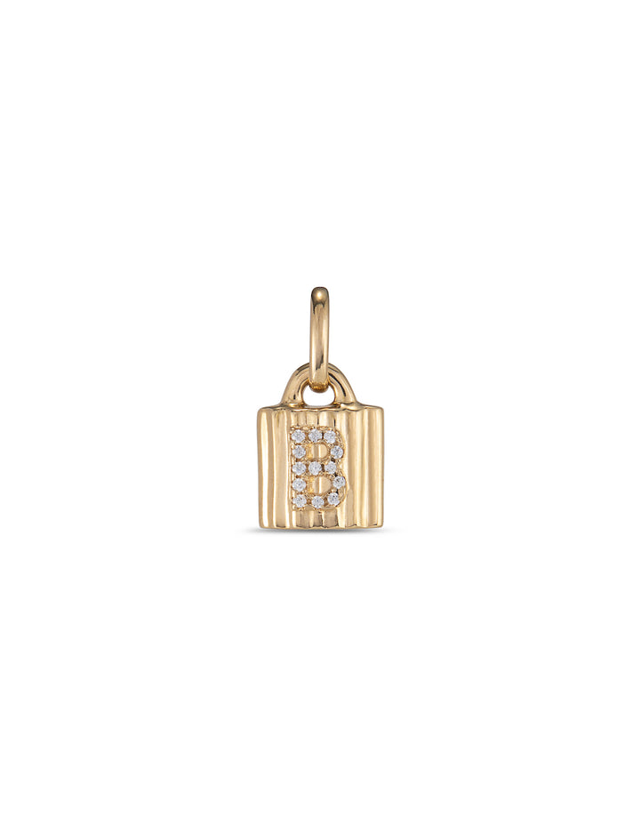 UNOde50 Gold Mypadlock A-Z Personalisation Charm