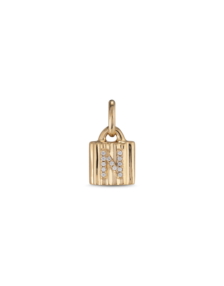 UNOde50 Gold Mypadlock A-Z Personalisation Charm