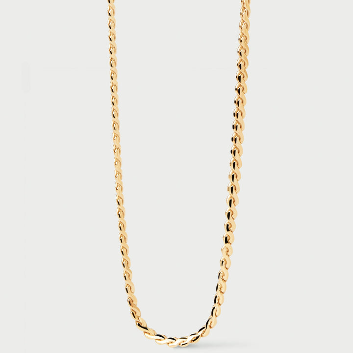 PDPAOLA Gold Serpentine Chain Necklace