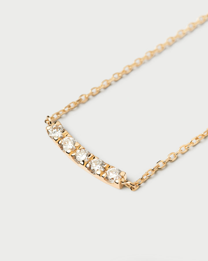 PDPAOLA 18ct Solid Gold Diamond Eternity Necklace