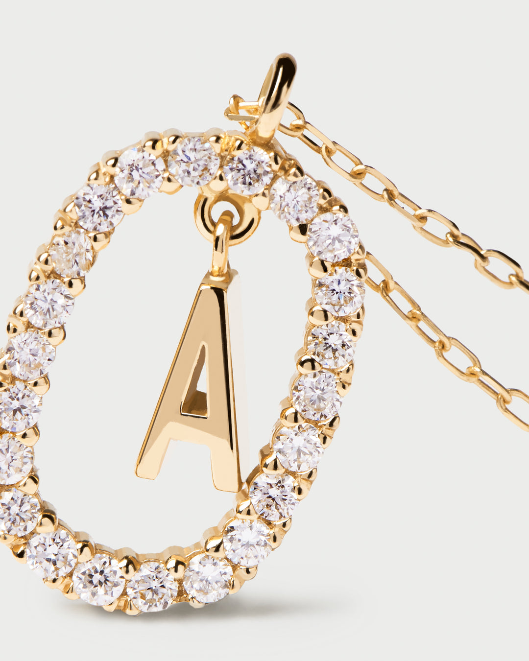 PDPAOLA 18ct Solid Gold Diamond Letter A Necklace