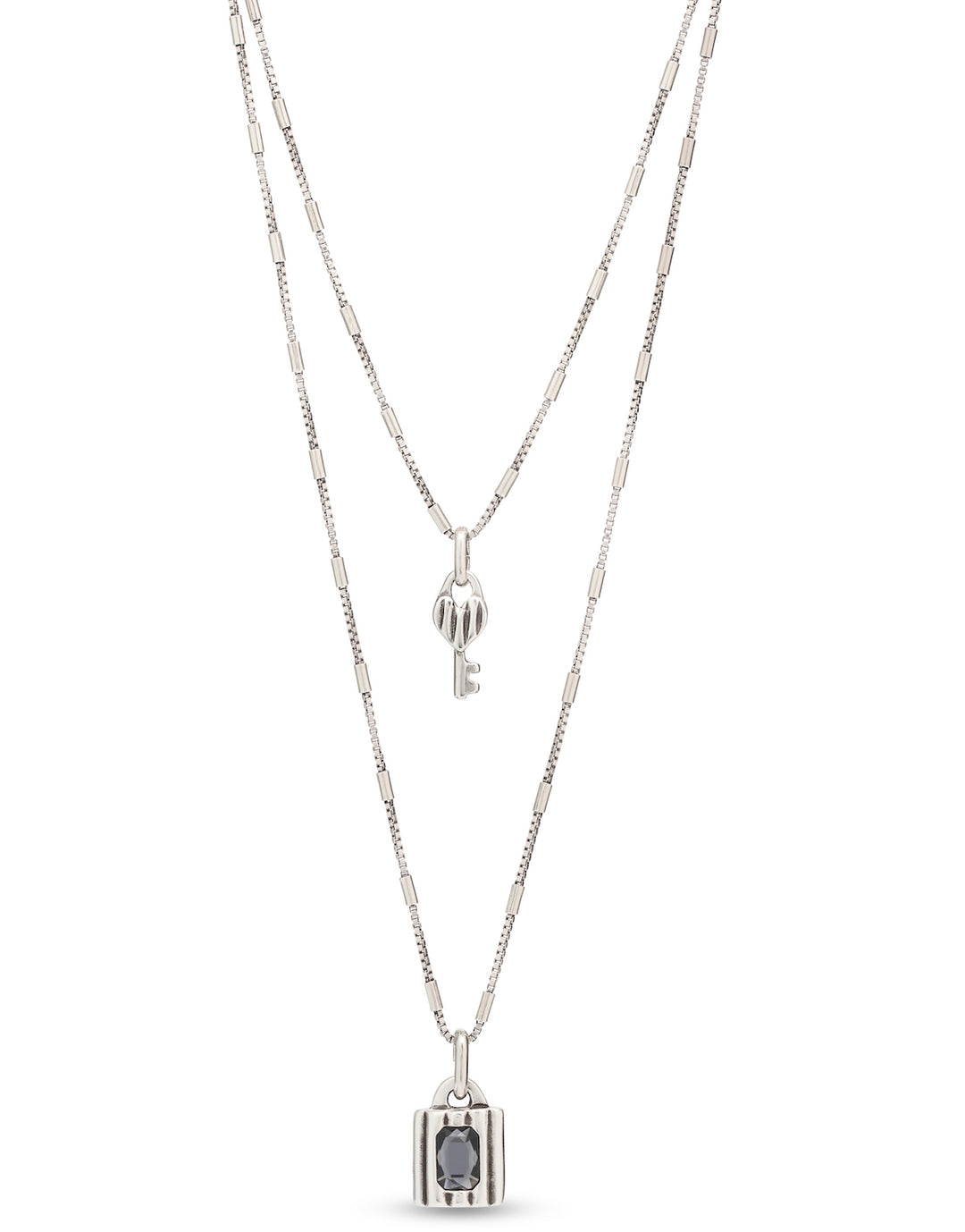 UNOde50 Silver Lock Confident Necklace