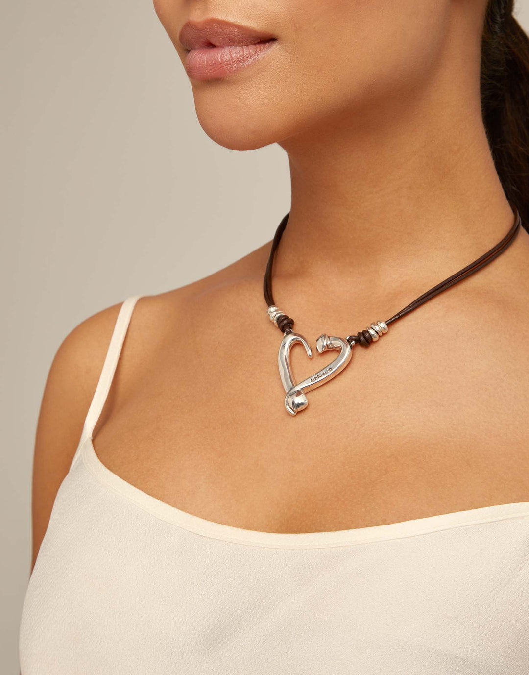 UNOde50 Silver Heart Loved Necklace