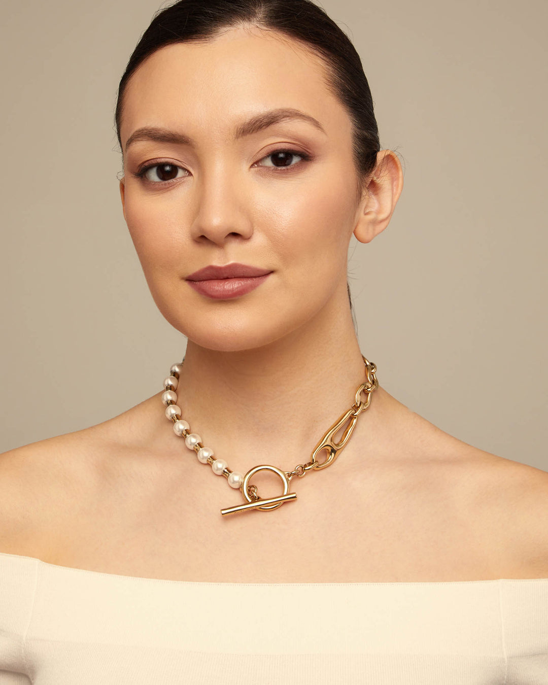 UNOde50 Gold Pearl & Match Joyful Necklace