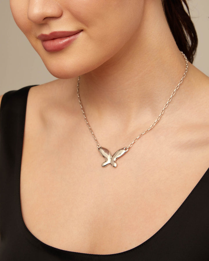 UNOde50 Silver Butterfly Effect Necklace