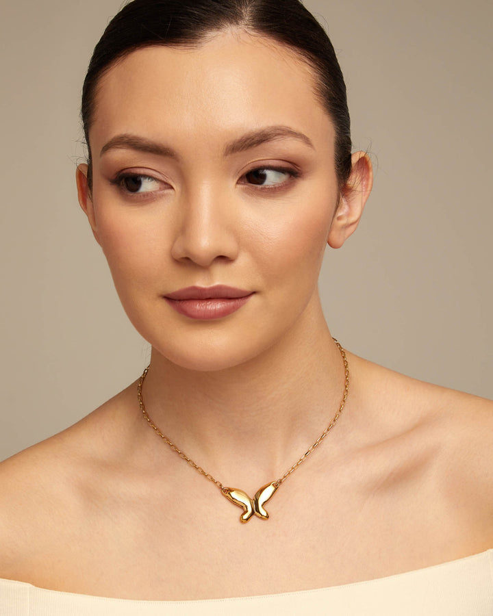 UNOde50 Gold Butterfly Effect Necklace