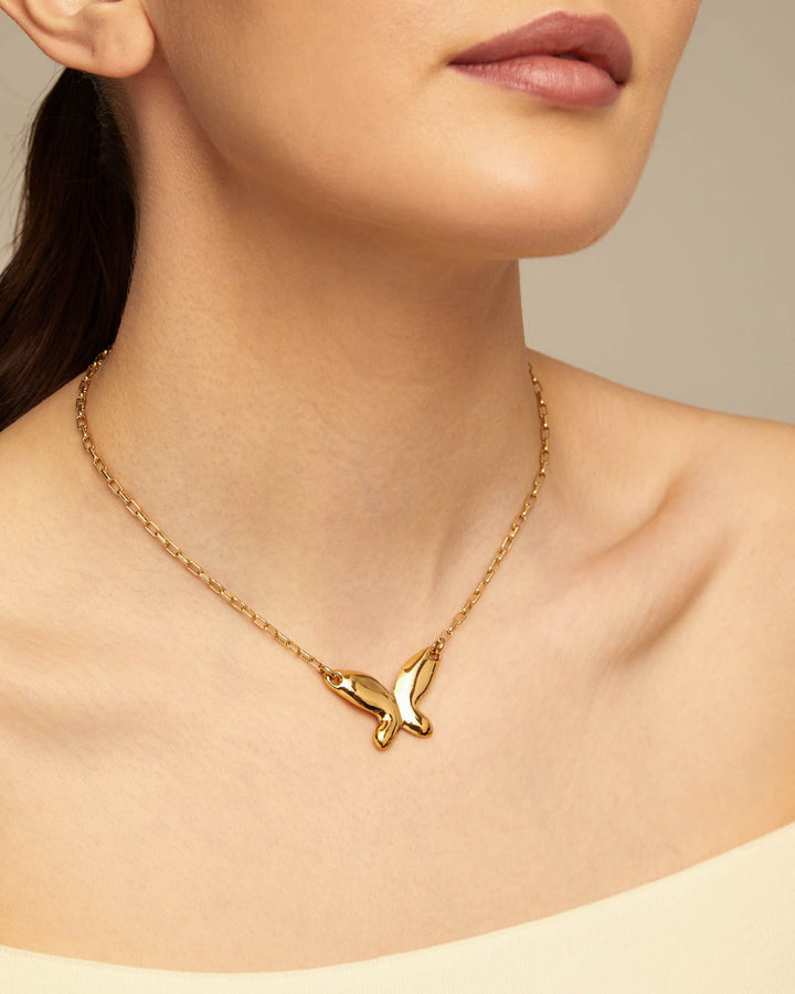 UNOde50 Gold Butterfly Effect Necklace