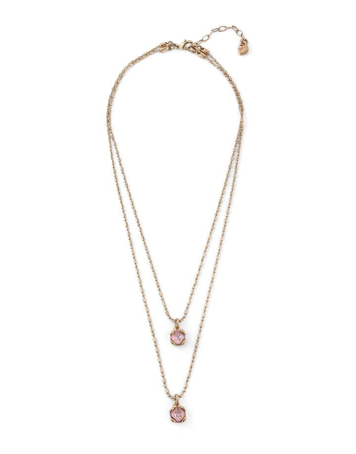 UNOde50 Gold Aura Pink Charismatic Necklace