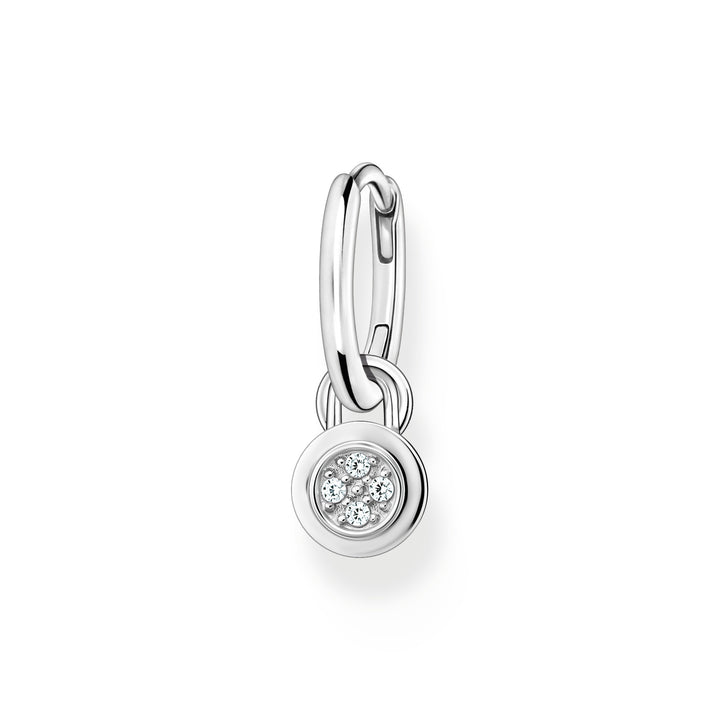 Thomas Sabo Silver Circular Drop Single Hoop Earring