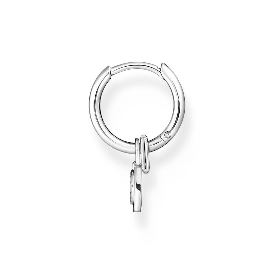 Thomas Sabo Silver Circular Drop Single Hoop Earring