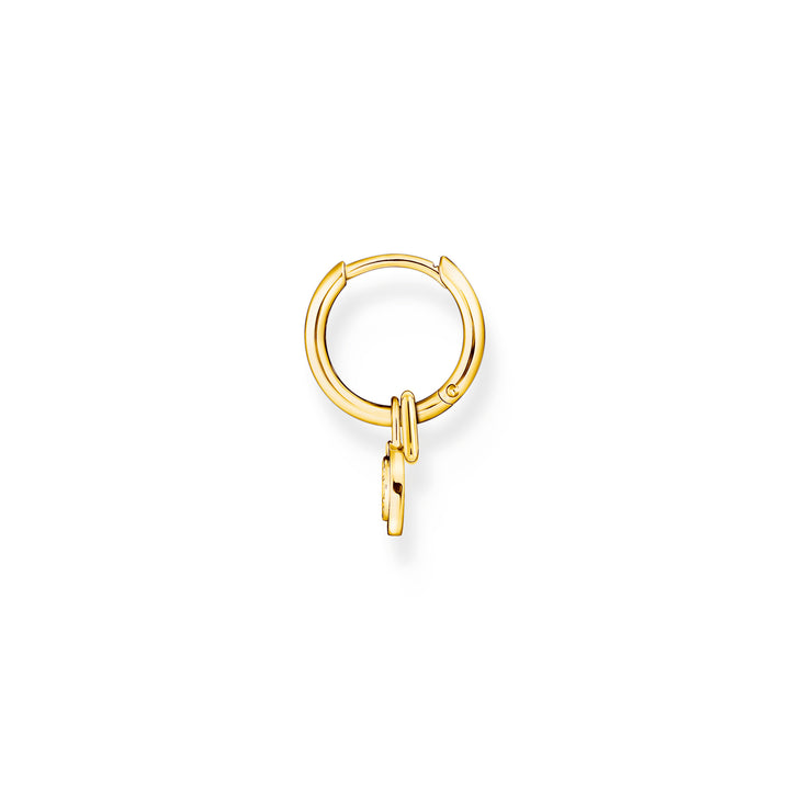 Thomas Sabo Gold Circular Drop Single Hoop Earring