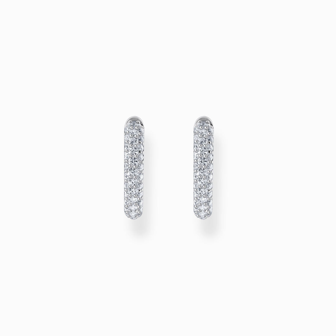 Thomas Sabo Silver Pave Zirconia Hoop Earrings