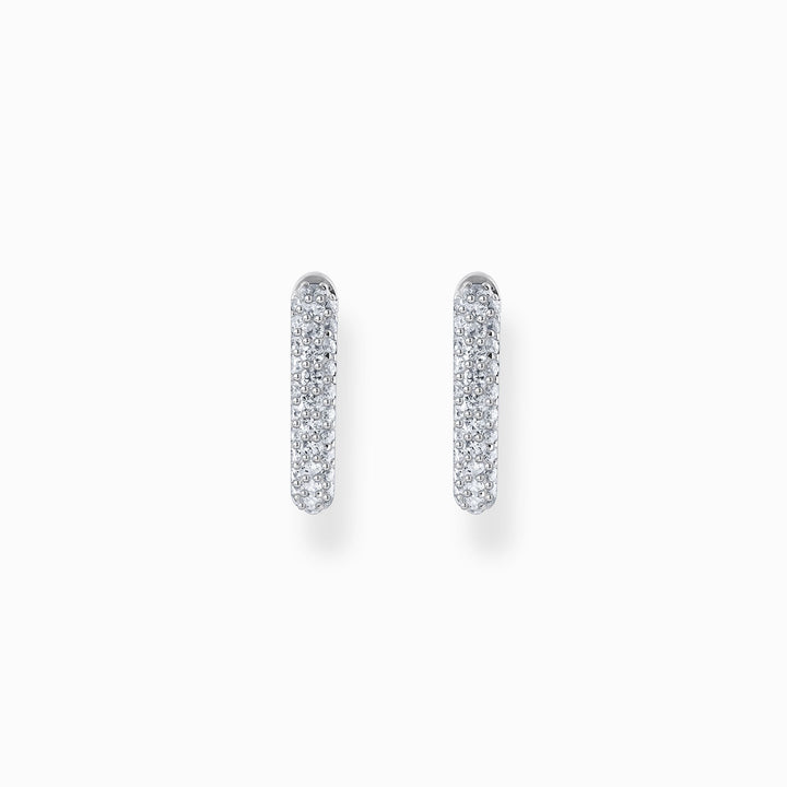 Thomas Sabo Silver Pave Zirconia Hoop Earrings