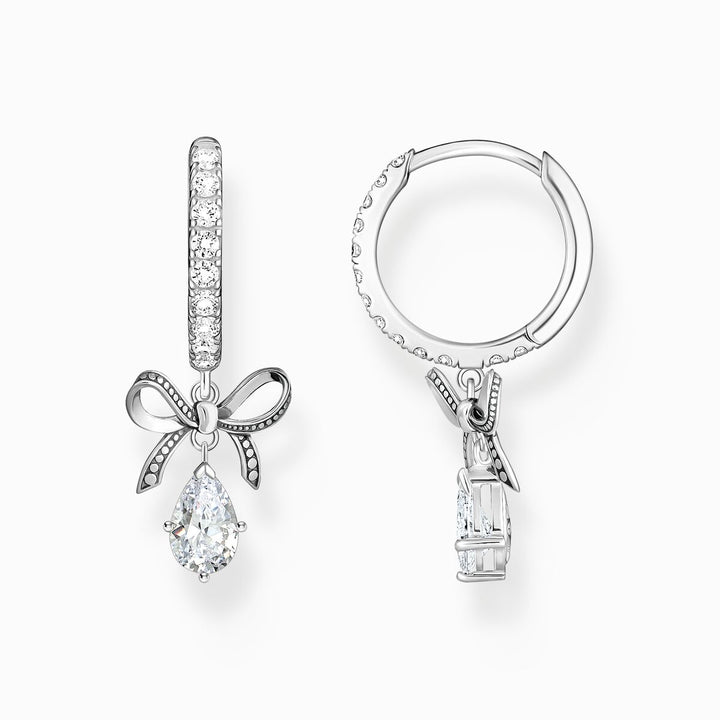 Thomas Sabo Silver Hoop Bow Earrings