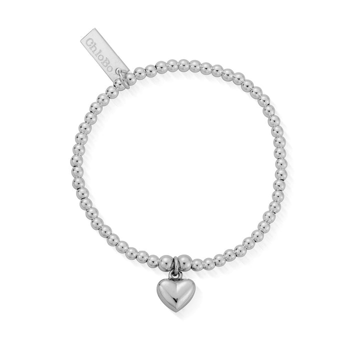 ChloBo Silver Children's Cute Puffed Heart Bracelet