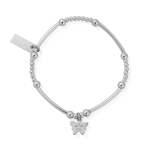 ChloBo Silver Children's Cute Mini Butterfly Bracelet