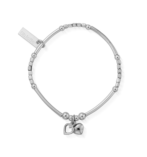 ChloBo Silver Children's Mini Noodle Heart Bracelet