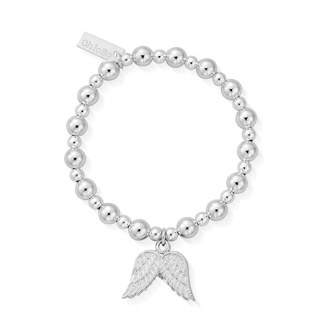 ChloBo Children's Mini Small Ball Double Angel Wing Bracelet