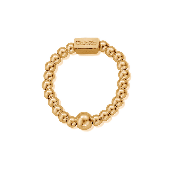 ChloBo Gold Plain Mini Ball Ring