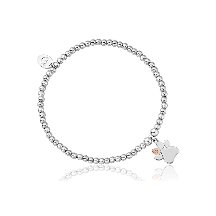 Clogau Affinity Paw Print on My Heart Beaded Bracelet