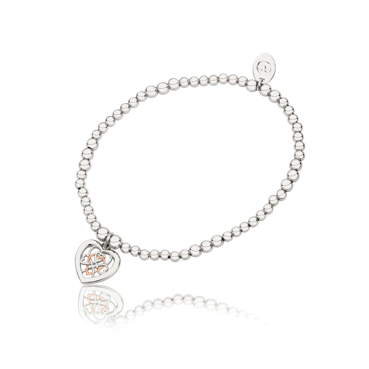 Clogau Silver Welsh Royalty Heart Silver Affinity Beaded Bracelet