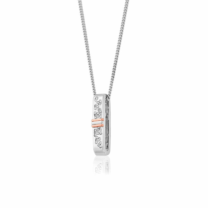 Clogau Cariad Sparkle White Topaz Drop Pendant