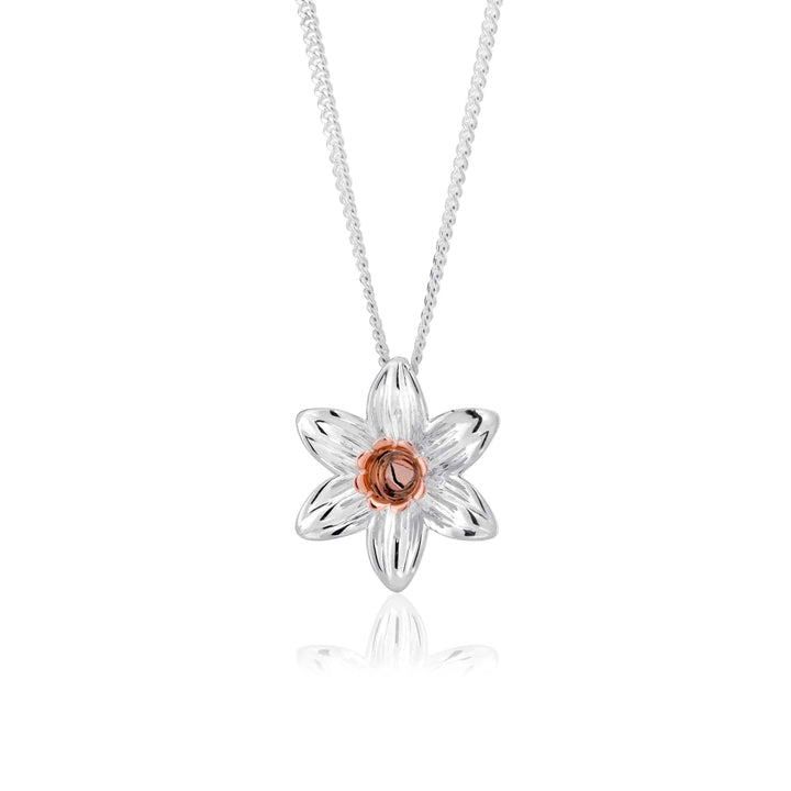 Clogau Daffodil Silver Pendant Necklace