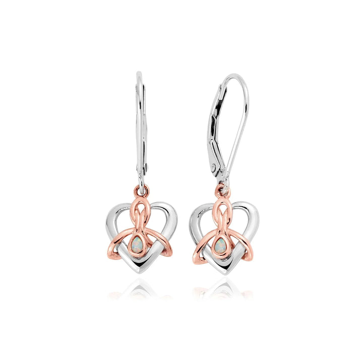 Clogau Dwynwen Opal and Silver Drop Earrings