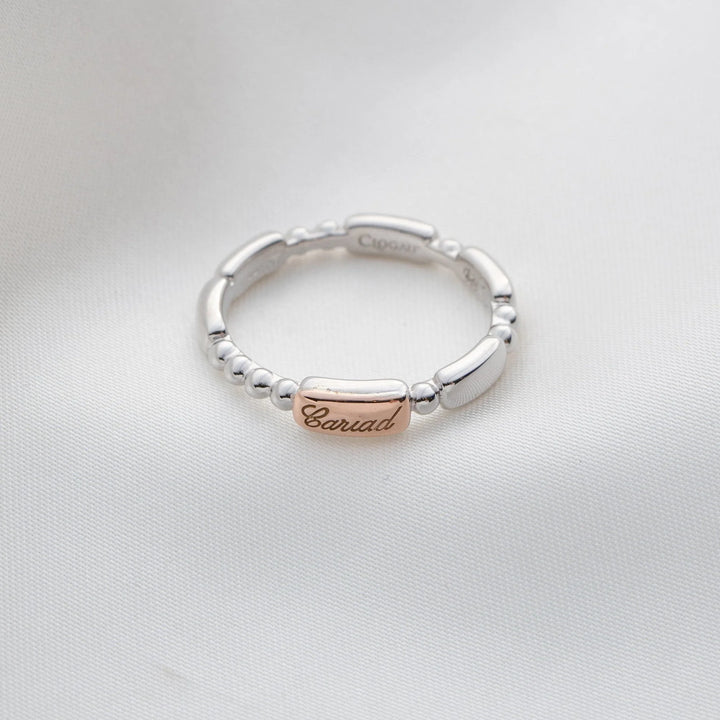 Clogau Morse Code Cariad Silver Ring