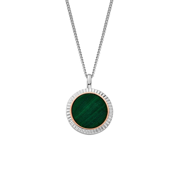 Clogau Reflections Of Padarn Silver And Malachite Pendant