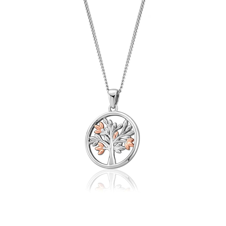 Clogau Silver Tree of Life Circle Pendant Necklace