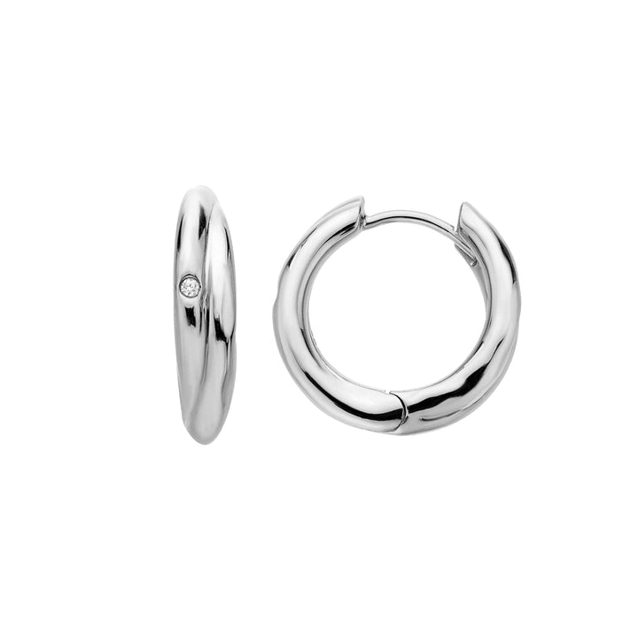 Hot Diamonds Silver Aura Hoop Earrings